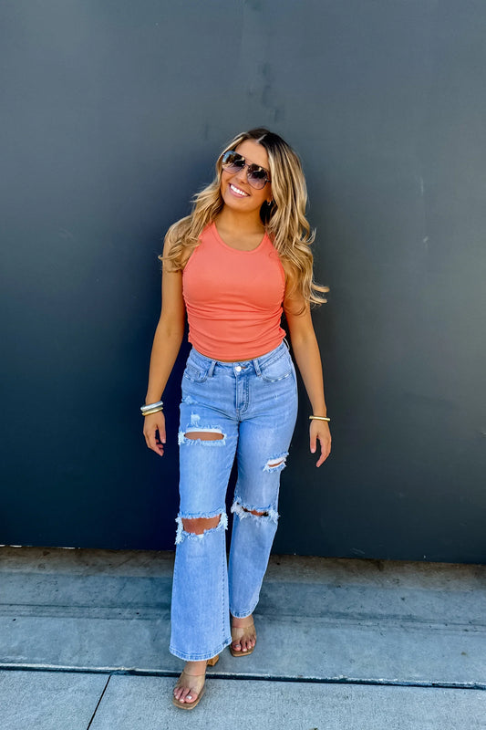 ASHLAND STRAIGHT LEG DISTRESSED JEANS (RTS+FREESHIPPING!)