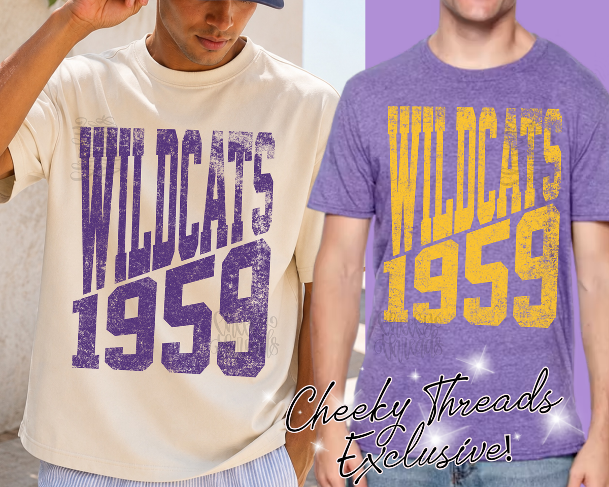 Wildcats 1959 Distressed Stack *EXCLUSIVE DESIGN*