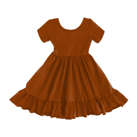 SOLID RUST | Twirl Dress