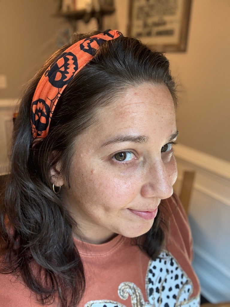 Orange Pumpkins Knotted Headband (RTS)