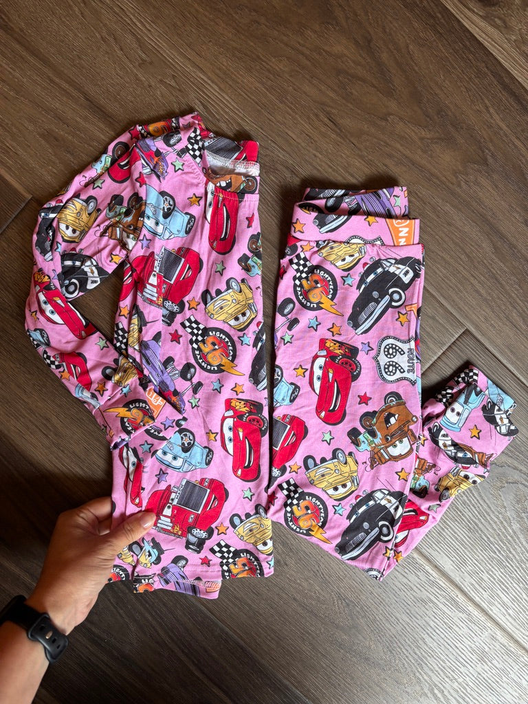 Pink C A R S | Long Sleeve + Pants Set (RTS)