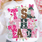 Tis The Season Pink & Leopard Faux Applique