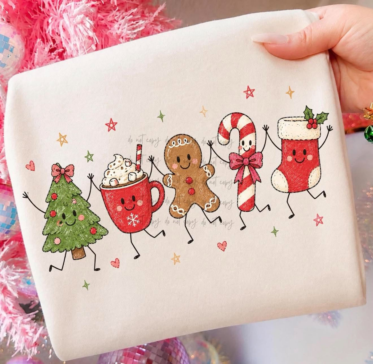 Dancing Christmas Icon Doodles