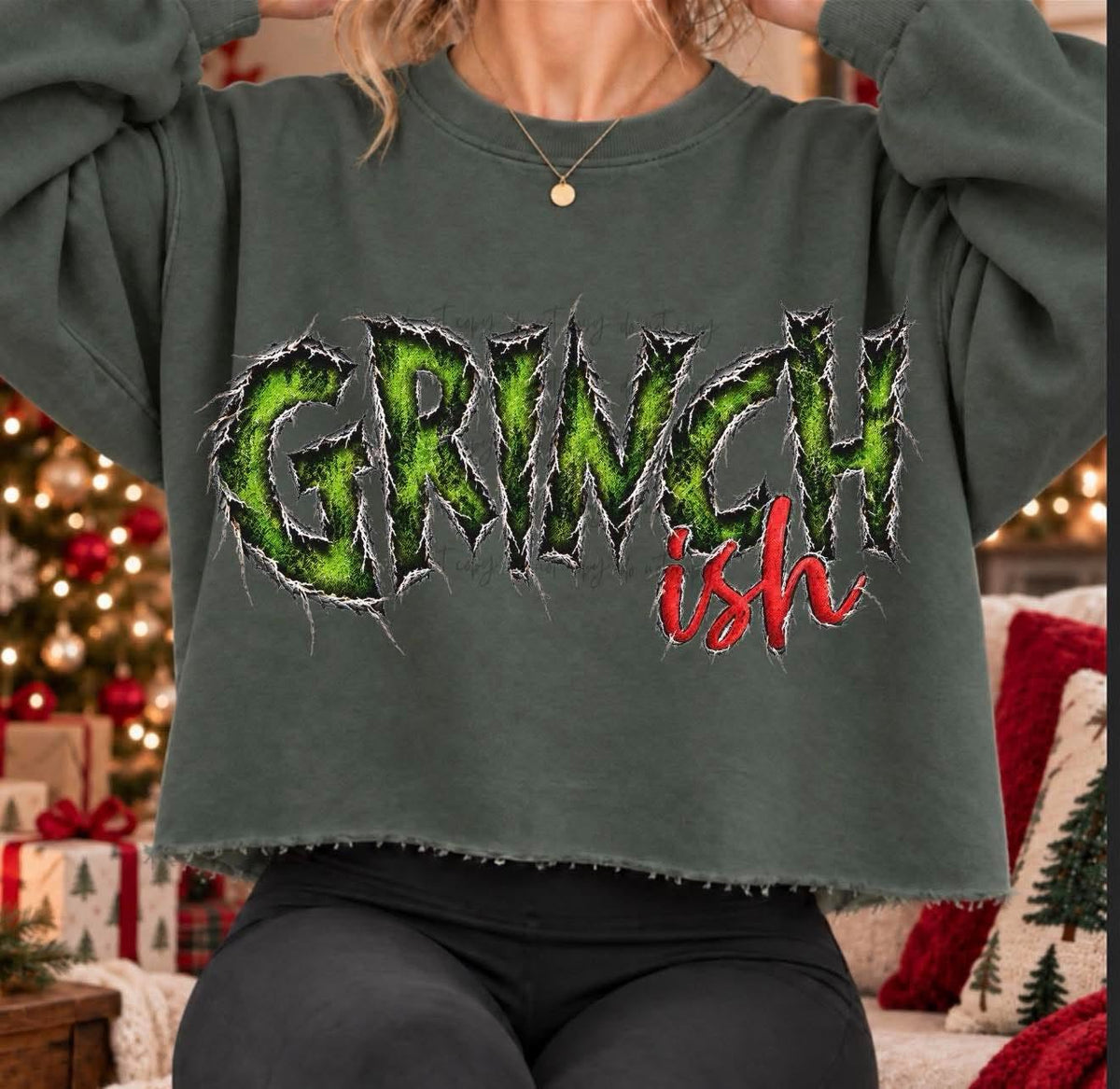 Gr_nch Ish Faux Applique Fringe