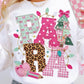 Pink & Leopard School Occupations Faux Applique (MULTIPLE TITLES)