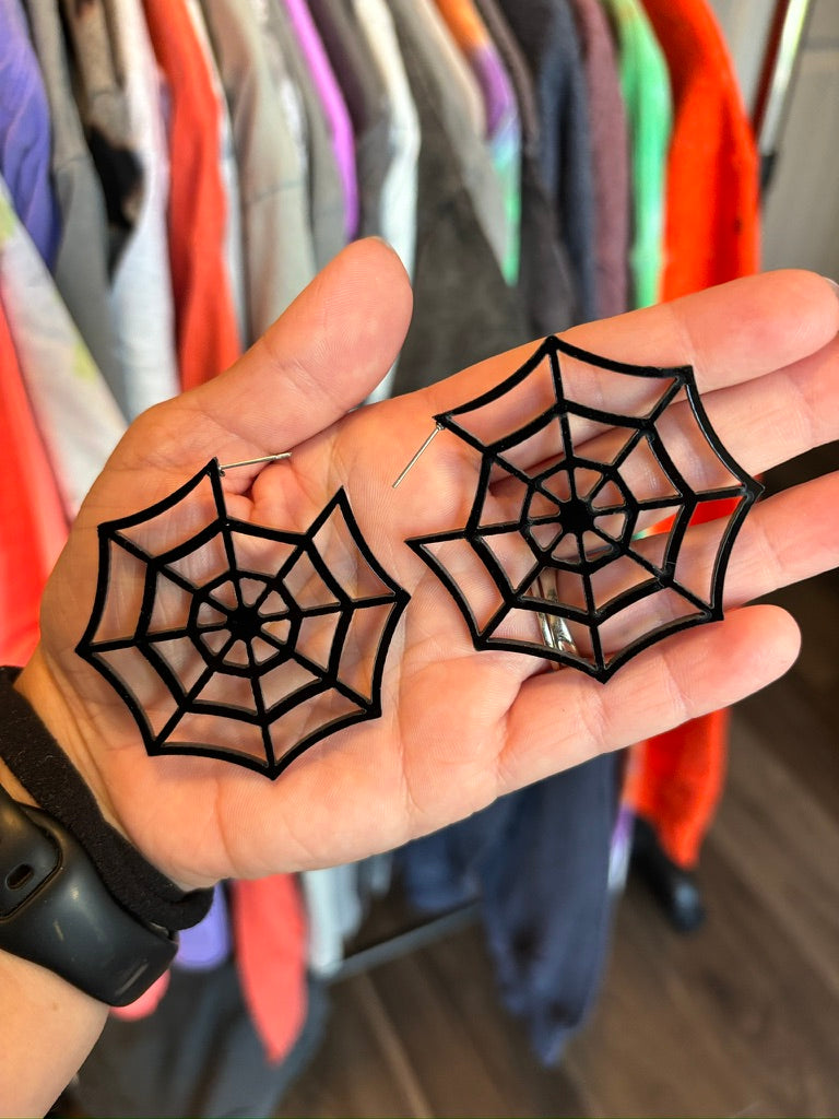 Spiderweb Dangle Earrings (RTS)