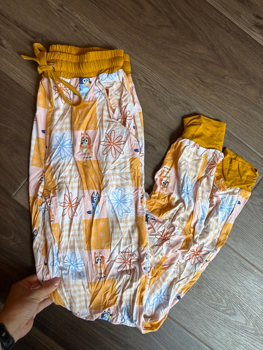 Blue Dog Patchwork | Adult Joggers (RTS)
