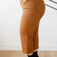 Briar High Rise Control Top Wide Leg Crop Jeans in Camel