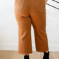 Briar High Rise Control Top Wide Leg Crop Jeans in Camel