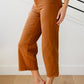 Briar High Rise Control Top Wide Leg Crop Jeans in Camel