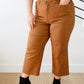 Briar High Rise Control Top Wide Leg Crop Jeans in Camel