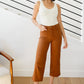 Briar High Rise Control Top Wide Leg Crop Jeans in Camel