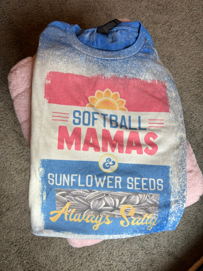 Softball Mamas - bleached tee (RTS)