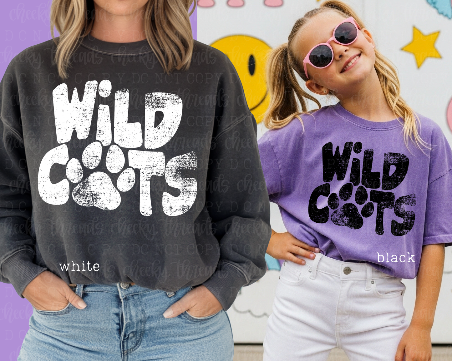 Distressed Wildcats With Paw {toddler&youth}