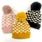 Checkered Winter Pom Hat (RTS)