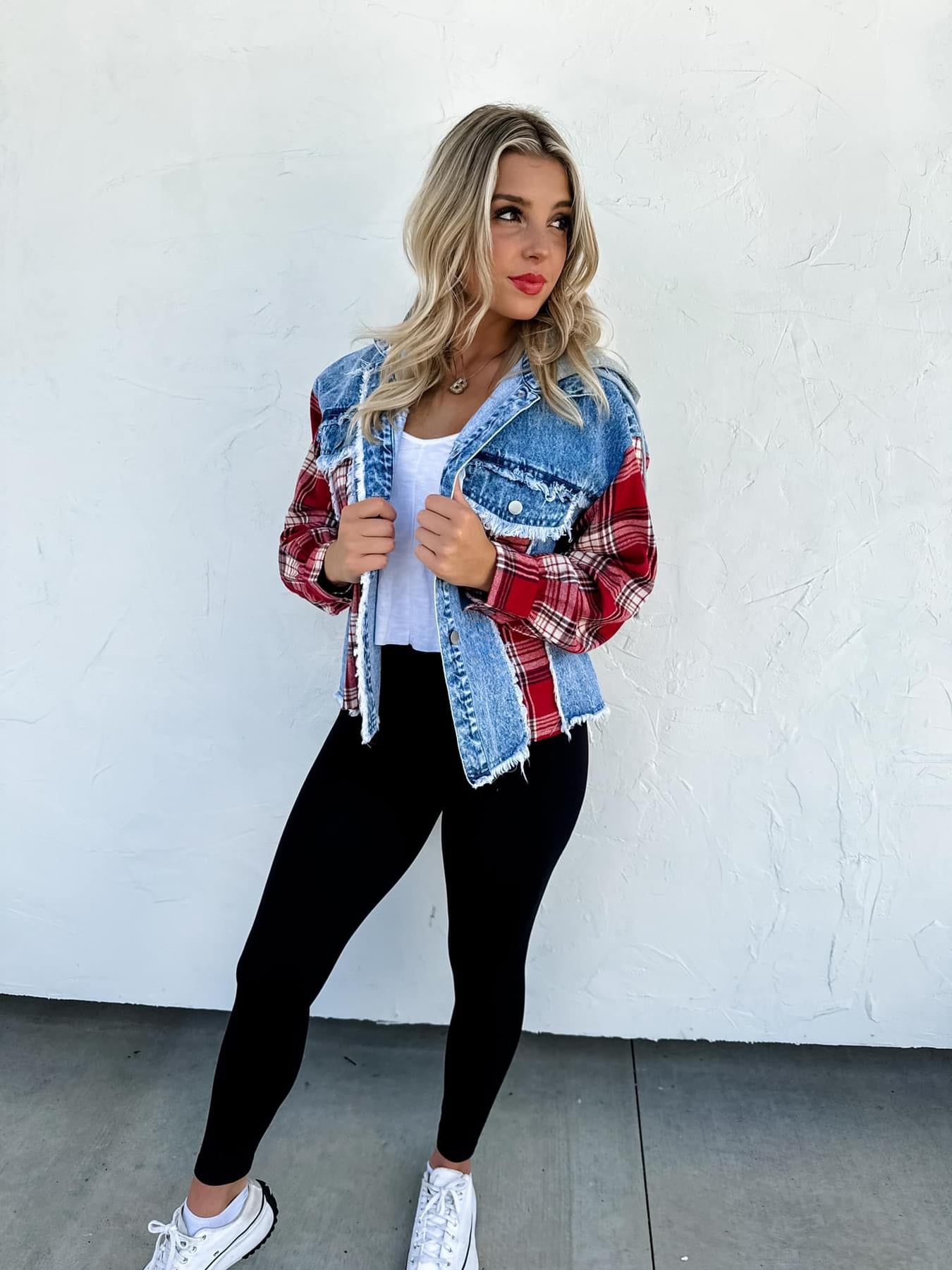 Asher Plaid/Denim Jacket