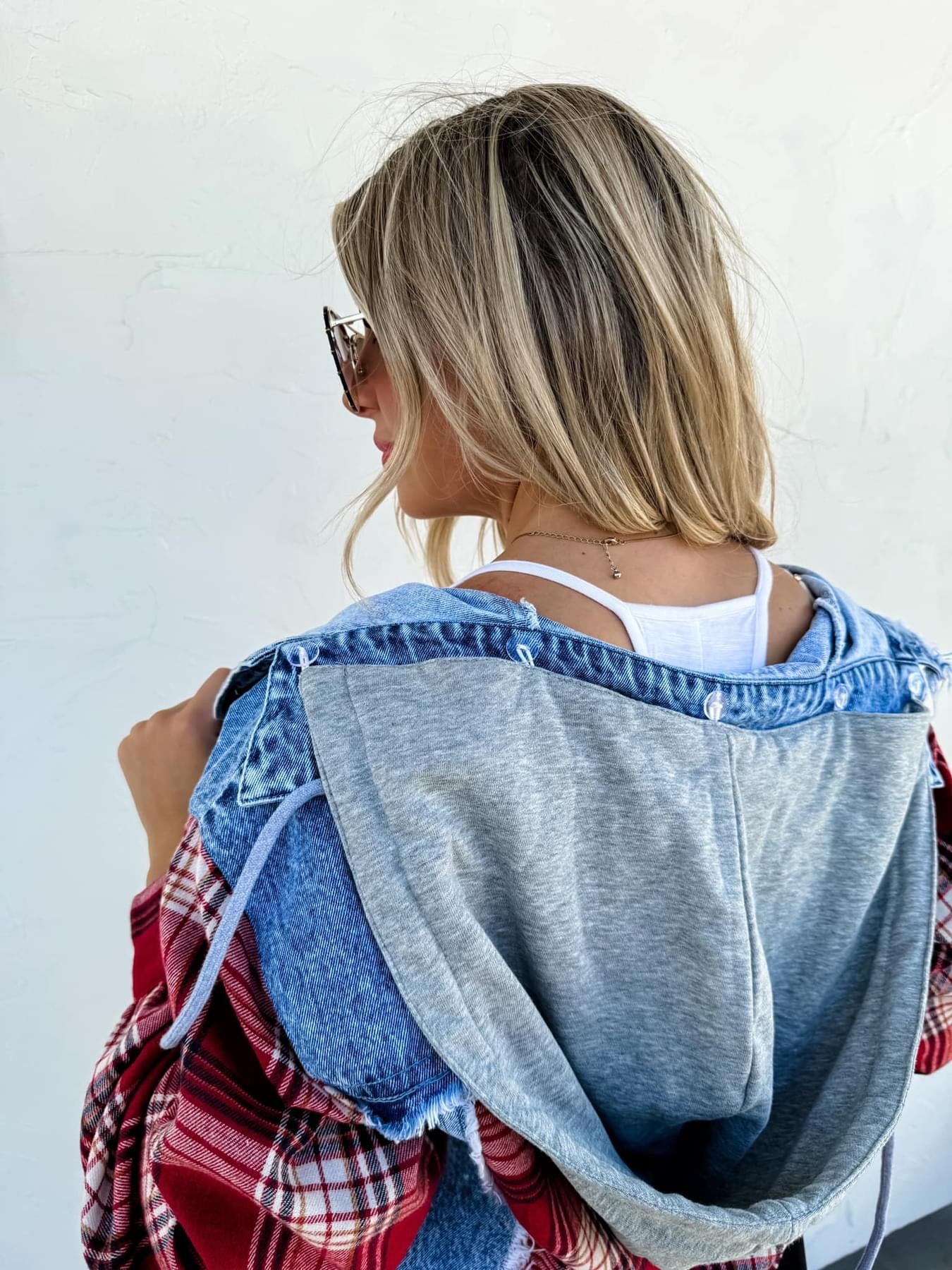 Asher Plaid/Denim Jacket