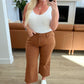 Briar High Rise Control Top Wide Leg Crop Jeans in Camel