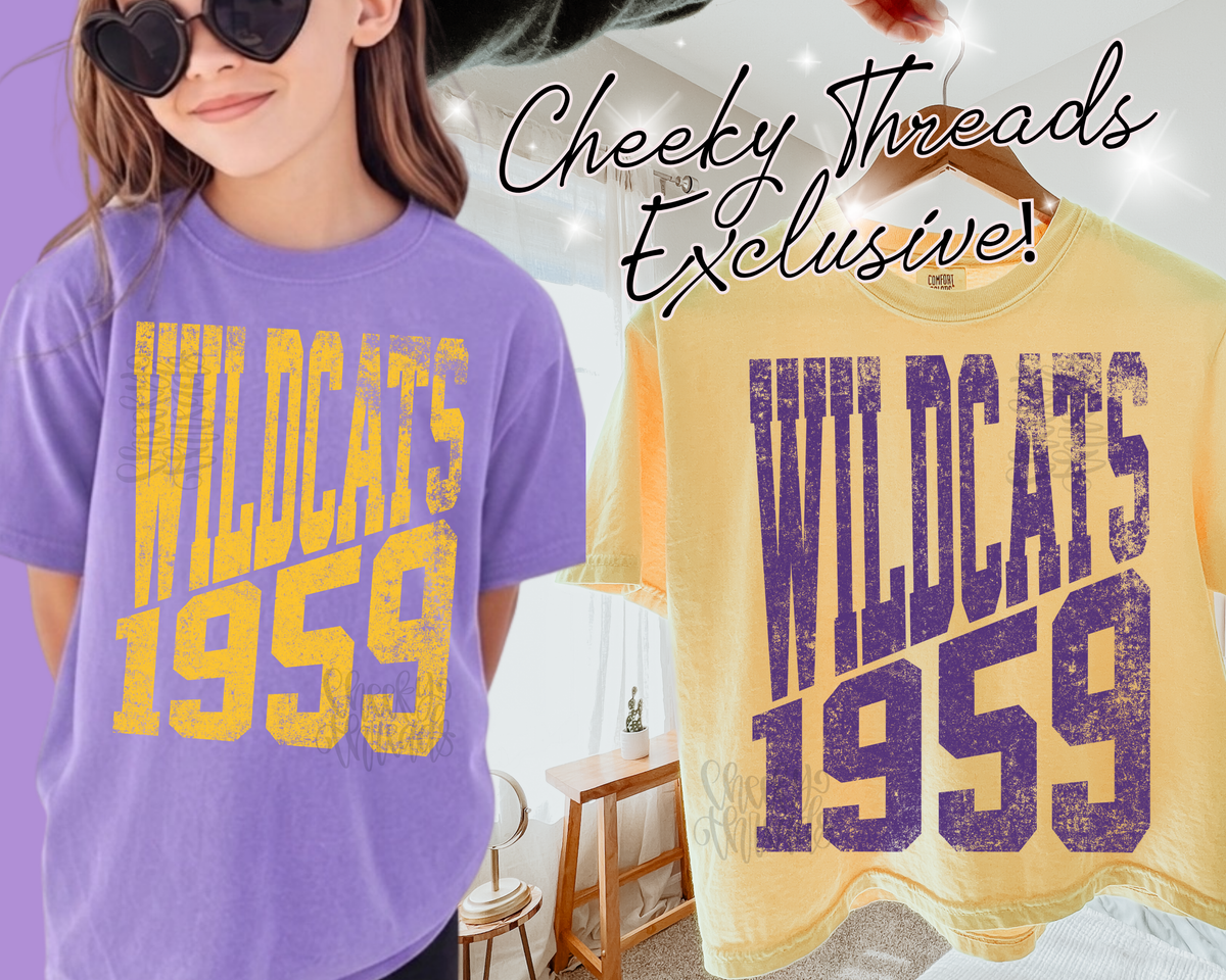 Wildcats 1959 Distressed Stack *EXCLUSIVE DESIGN*