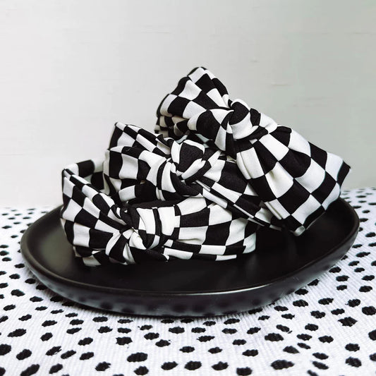 B/W Checkered Headband (RST)